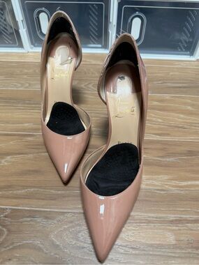 Christian Louboutin Blush Patent Leather Pointed-Toe Pumps